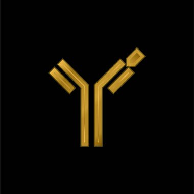Antikor altın kaplama metalik simge veya logo vektörü