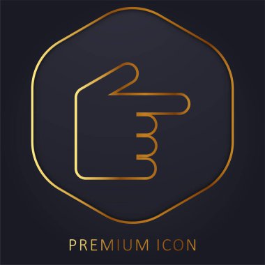 Kara El Sağa Altın Çizgi prim logosunu ya da simgesini gösteriyor