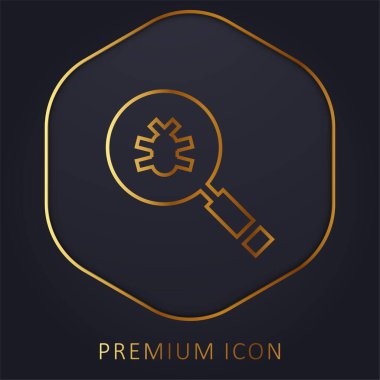 Antivirus golden line premium logo or icon clipart