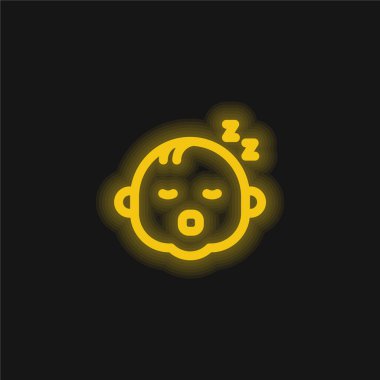Bebek sarı parlak neon simgesi