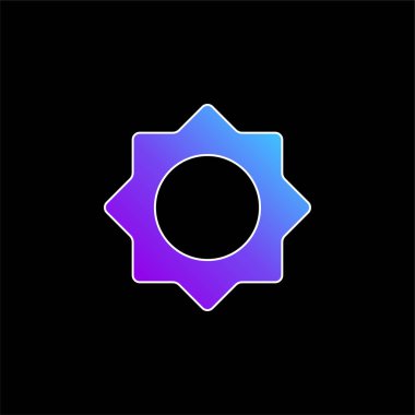 Astrolojik Güneş mavi eğimli vektör simgesi