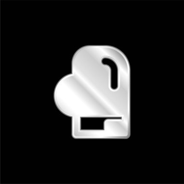 Boks gümüş kaplama metalik simge