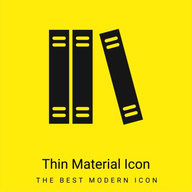 Kitaplar asgari düzeyde parlak sarı malzeme simgesi