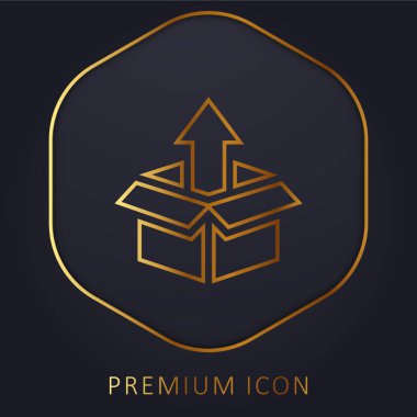 Altın çizgi prim logosu veya simgesi