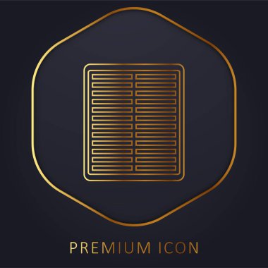 Hava Filtresi altın çizgi premium logosu veya simgesi
