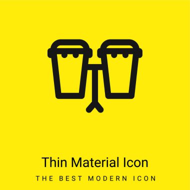 Bongos minimal bright yellow material icon clipart