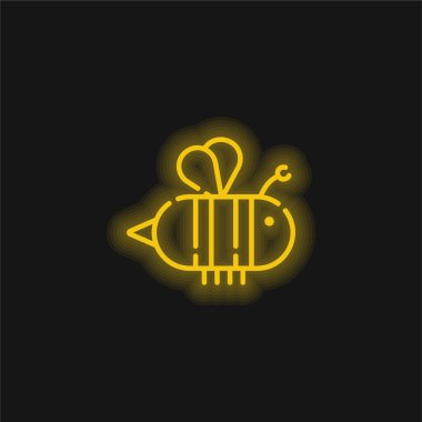 Arı sarısı parlak neon simgesi