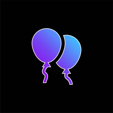 Balonlar mavi gradyan vektör simgesi