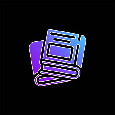 Kitap mavi gradyan vektör simgesi