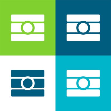 Bindi Düz 4 renk en küçük simge kümesi