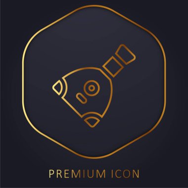 Balalaika golden line premium logo or icon clipart