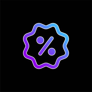 Rozet mavi gradyan vektör simgesi