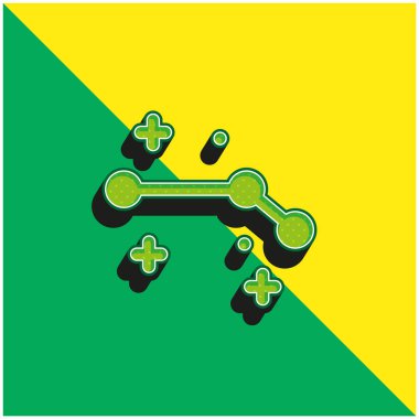 Aries Green ve sarı modern 3d vektör simgesi logosu