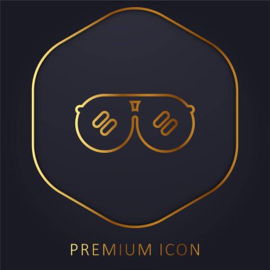 Suç ortağı altın çizgi prim logosu veya simgesi