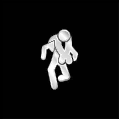 Macera Spor Siluetleri gümüş kaplama metalik simge