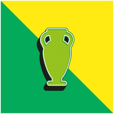 Amforo Yeşil ve sarı modern 3d vektör simgesi logosu