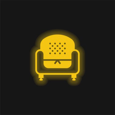 Koltuk sarı parlak neon simgesi