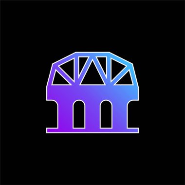 Köprü mavi gradyan vektör simgesi