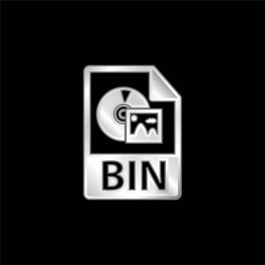 BIN Dosya Biçimi gümüş kaplama metalik simge