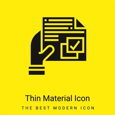 Agreement minimal bright yellow material icon clipart