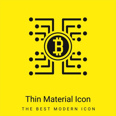 Bitcoin en az parlak sarı madde simgesi