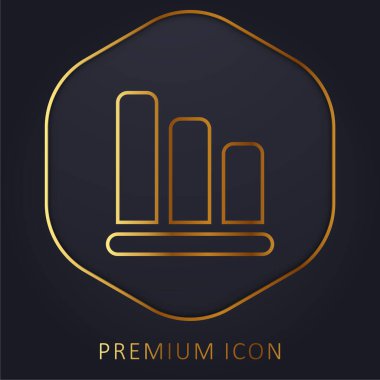 Bars Of Descending Graphic golden line premium logo or icon clipart