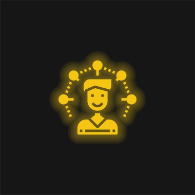 Sarı parlak neon simgesini yönet