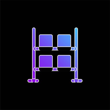 Mavi gradyan vektör simgesini kutular