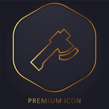 Balta altın çizgi premium logosu veya simgesi