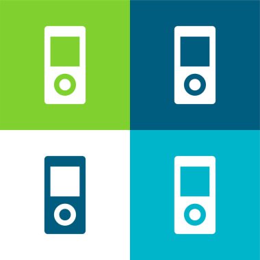 Apple Ipod Düz 4 renk minimal simgesi seti