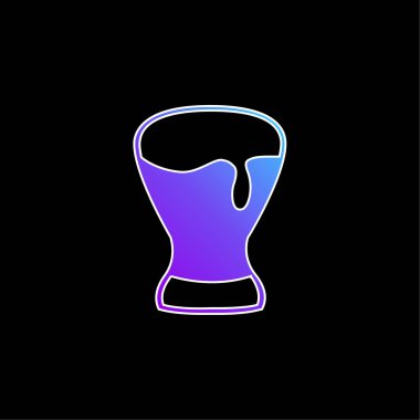 Bira Glass mavi gradyan vektör simgesi