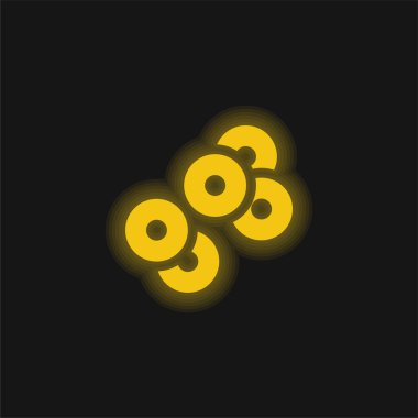 Kan sarısı parlak neon simgesi