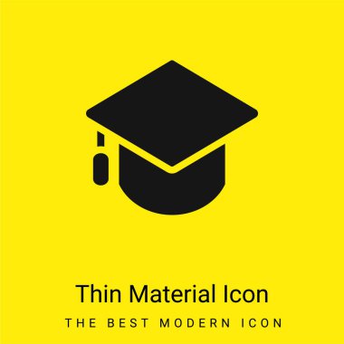 Büyük Mortarboard Asgari sarı madde simgesi
