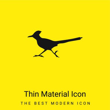 Bird Roadrunner Shape minimal bright yellow material icon clipart