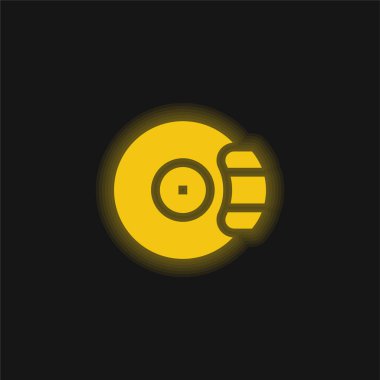 Fren sarısı parlak neon simgesi