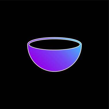 Bowl mavi gradyan vektör simgesi