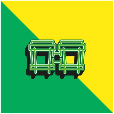 Bongos Green and yellow modern 3d vector icon logo clipart