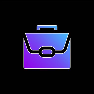 Evrak çantası mavi gradyan vektör simgesi