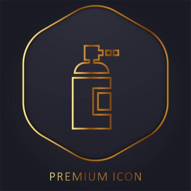 Aerosol altın çizgi prim logosu veya simgesi