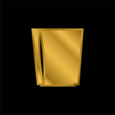 Black Glass Side View altın kaplama metalik simge veya logo vektörü