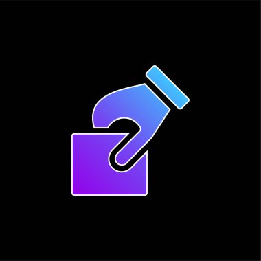 Oylama mavi gradyan vektör simgesi