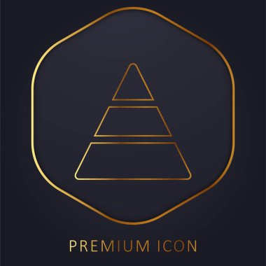 Analitik altın çizgi prim logosu veya simgesi