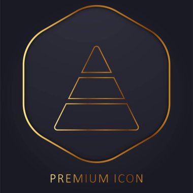 Analytics golden line premium logo or icon clipart