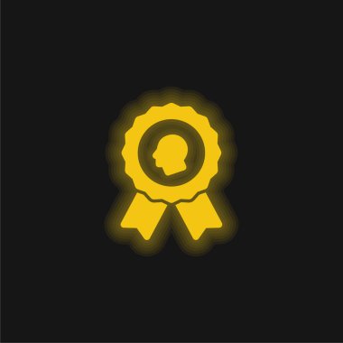 Ödül sarı parlak neon simgesi