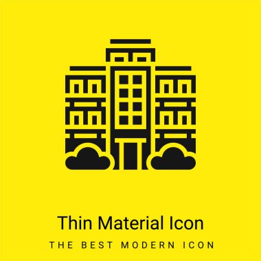 Apartment minimal bright yellow material icon clipart