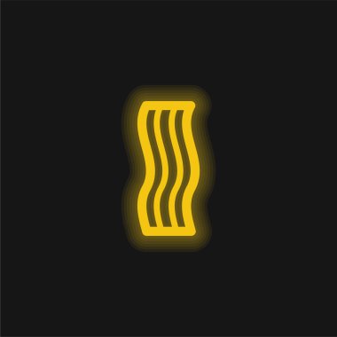 Pastırma sarısı parlak neon simgesi