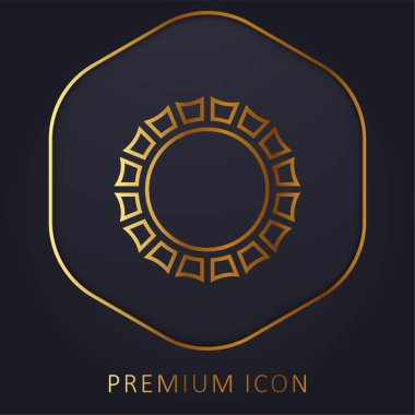 Şişe kapağı altın çizgisi prim logosu veya simgesi