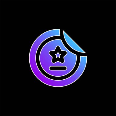 Rozet mavi gradyan vektör simgesi