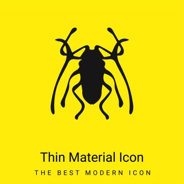 Beetle Insect Trictenotomidae minimal bright yellow material icon clipart