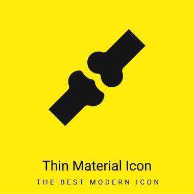 Kemikler minimal parlak sarı madde simgesi